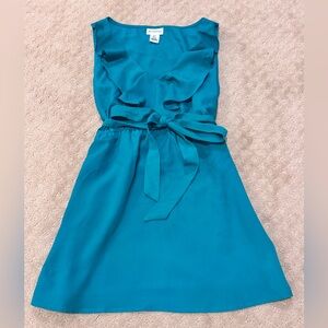 Motherhood Maternity Ruffle Top with tie belt at the waist, size S